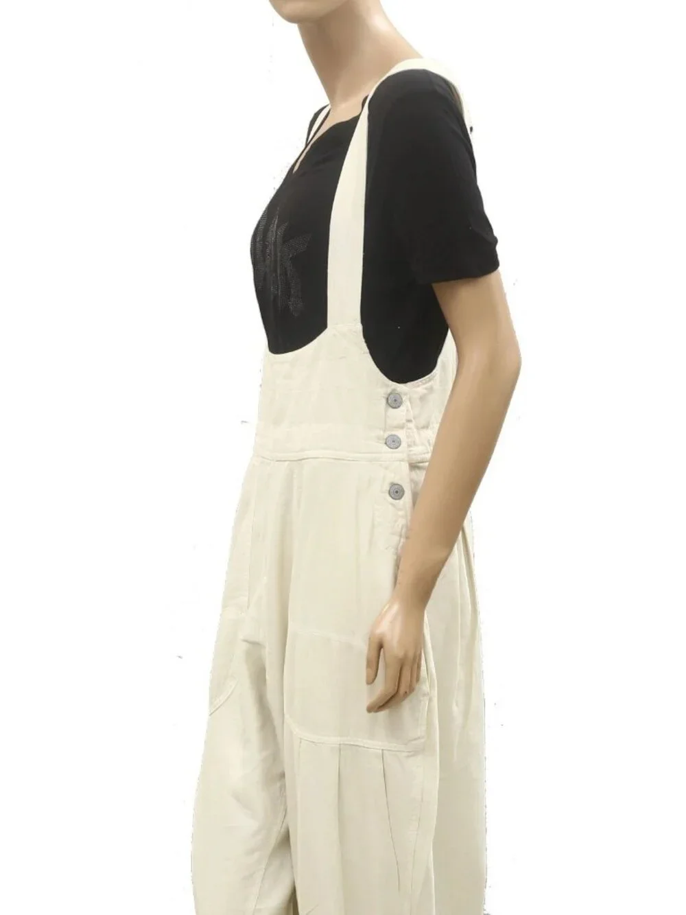 Free People We The Free Felix Tapered Overalls Jumpsuit Dress Pinafore L 288647